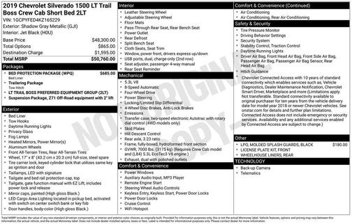 2019 Chevrolet Silverado 1500 LT Trail Boss
