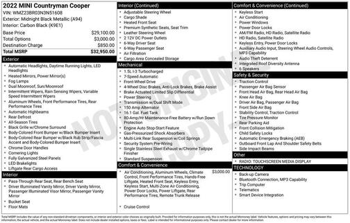 2022 MINI Countryman Cooper