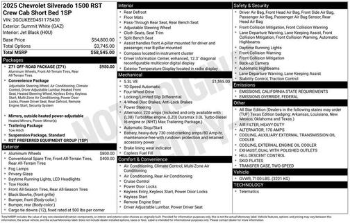 2025 Chevrolet Silverado 1500 RST