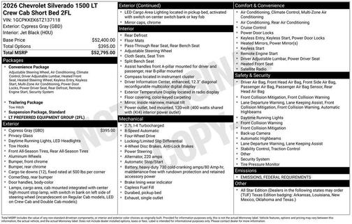 2026 Chevrolet Silverado 1500 LT