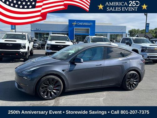 Gray 2022 Tesla Model Y Performance Dual Motor All-Wheel Drive