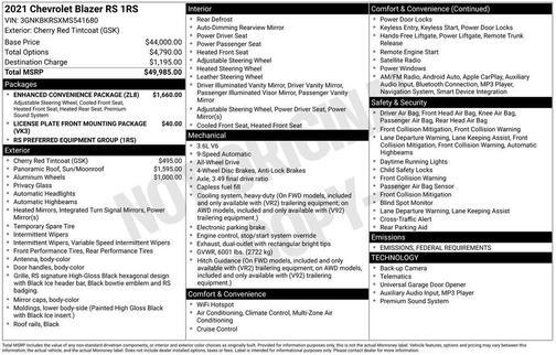 2021 Chevrolet Blazer RS