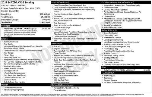 2018 Mazda CX-5 Touring