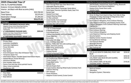 2025 Chevrolet Trax LT