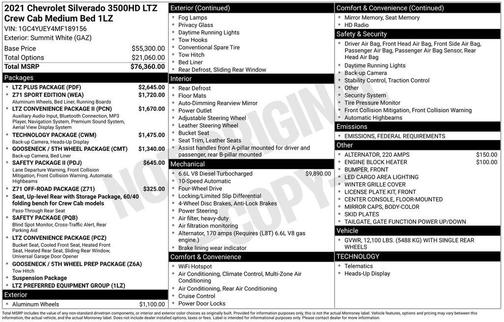 2021 Chevrolet Silverado 3500 LTZ