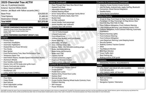 2025 Chevrolet Trax FWD ACTIV