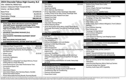 2024 Chevrolet Tahoe 4WD High Country