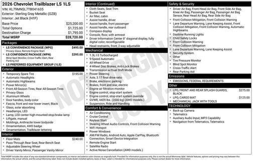 2026 Chevrolet Trailblazer LS