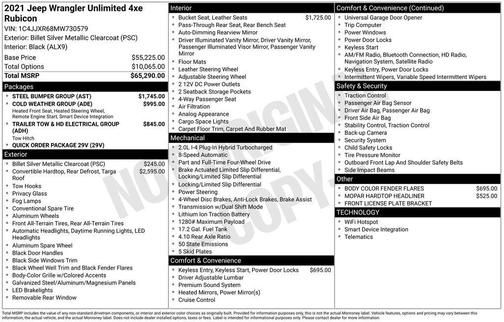 2021 Jeep Wrangler Unlimited 4xe Rubicon
