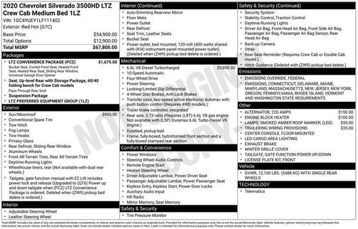 2020 Chevrolet Silverado 3500 LTZ