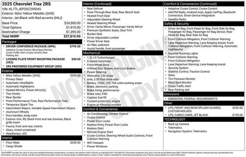 2025 Chevrolet Trax FWD 2RS