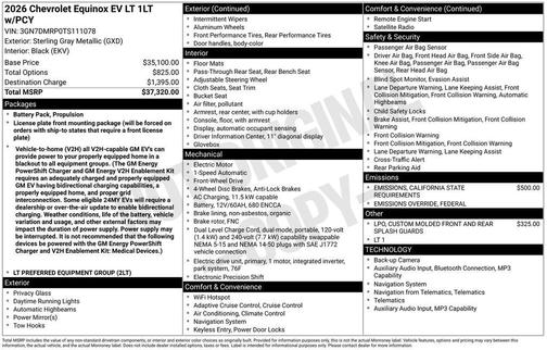 2026 Chevrolet Equinox EV LT