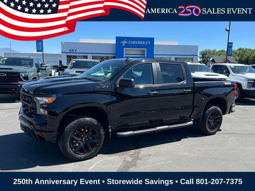 Black 2026 Chevrolet Silverado 1500 Custom Trail Boss