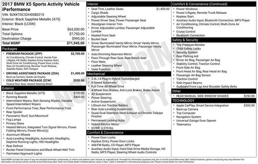2017 BMW X5 eDrive xDrive40e