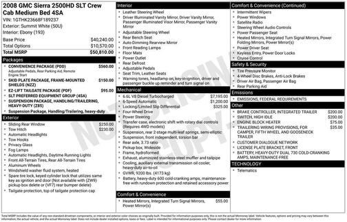 2008 GMC Sierra 2500 SLT H/D Crew Cab