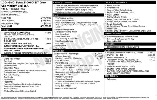 2008 GMC Sierra 2500 SLT H/D Crew Cab