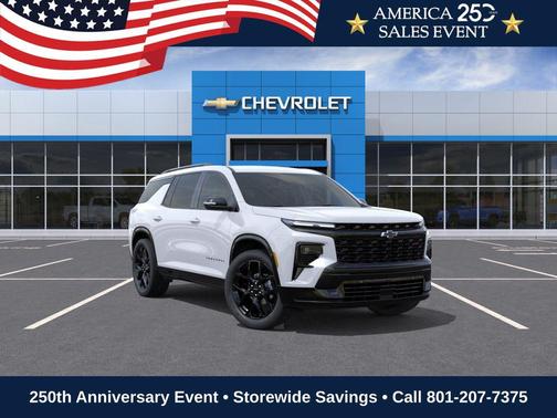 Polar White Tricoat 2026 Chevrolet Traverse RS