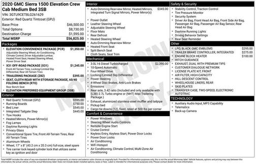 2020 GMC Sierra 1500 Elevation