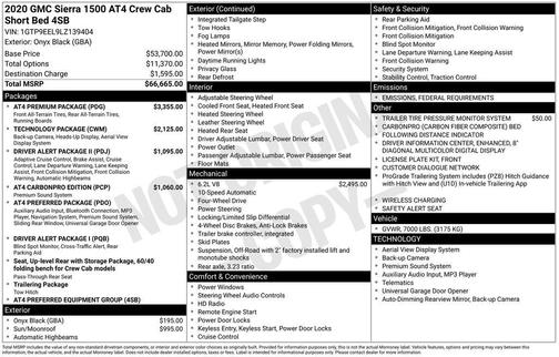 2020 GMC Sierra 1500 AT4