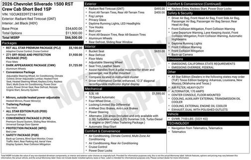 2026 Chevrolet Silverado 1500 RST
