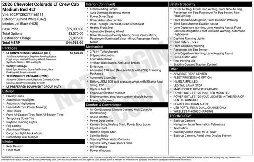 2026 Chevrolet Colorado LT