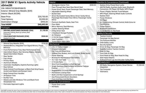 2017 BMW X1 xDrive 28i