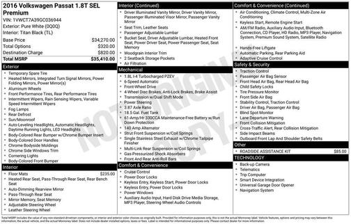 2016 Volkswagen Passat 1.8T SEL