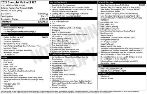 2024 Chevrolet Malibu FWD 1LT