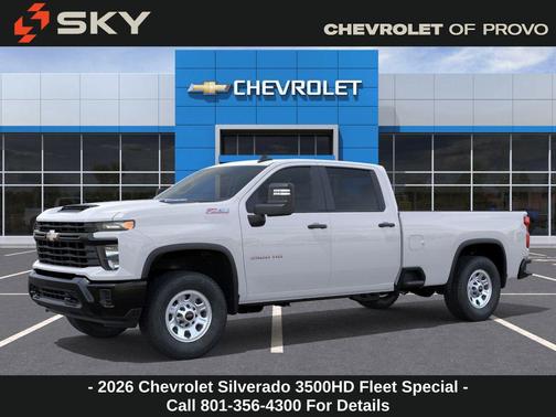 Summit White 2026 Chevrolet Silverado 3500 WT
