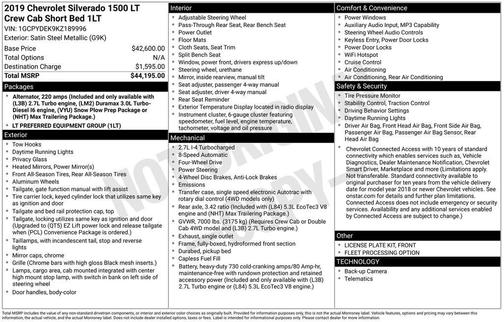 2019 Chevrolet Silverado 1500 LT