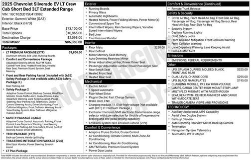 2025 Chevrolet Silverado EV LT