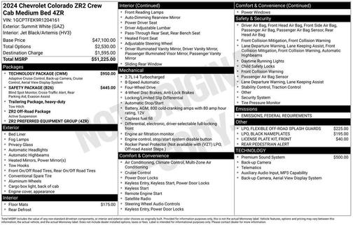 2024 Chevrolet Colorado ZR2