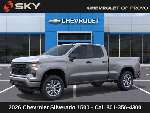 Sterling Gray Metallic 2026 Chevrolet Silverado 1500 Custom