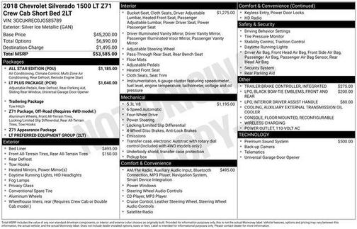 2018 Chevrolet Silverado 1500 LT