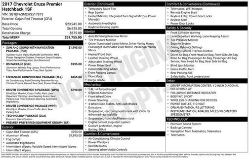 2017 Chevrolet Cruze Premier