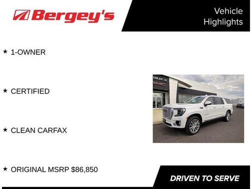 White Frost Tri-Coat 2022 GMC Yukon XL Denali