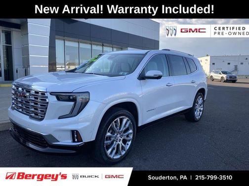 White Frost Tri-Coat 2025 GMC Acadia Denali