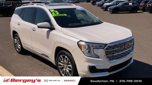 White Frost Tri-Coat 2023 GMC Terrain Denali