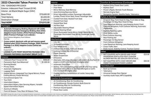 2023 Chevrolet Tahoe Premier