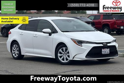 White 2022 Toyota Corolla LE