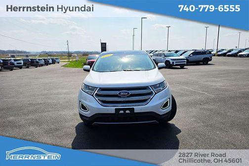 White Platinum 2017 Ford Edge Titanium