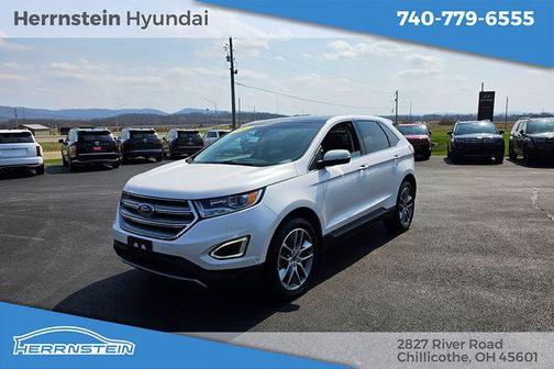 White Platinum 2017 Ford Edge Titanium