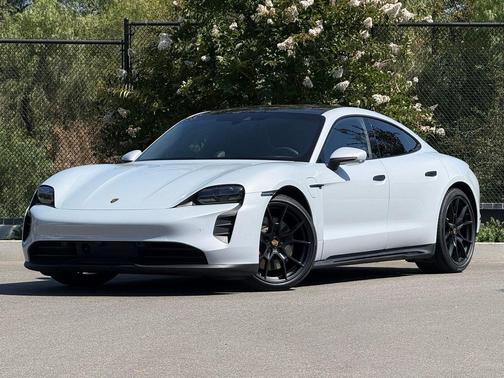 Ice Grey Metallic 2024 Porsche Taycan GTS