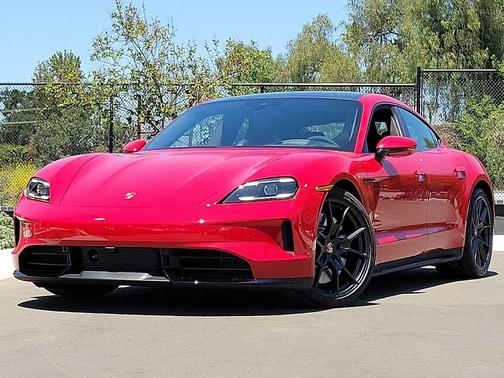 Carmine Red 2025 Porsche Taycan GTS