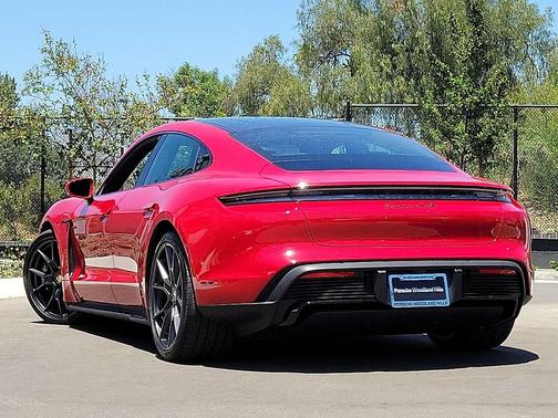 Carmine Red 2025 Porsche Taycan GTS