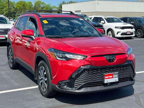 Barcelona Red Metallic 2024 Toyota Corolla Cross Hybrid SE