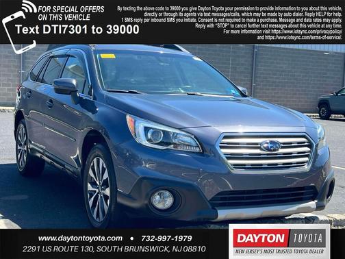 Carbide Gray Metallic 2017 Subaru Outback 2.5i Limited