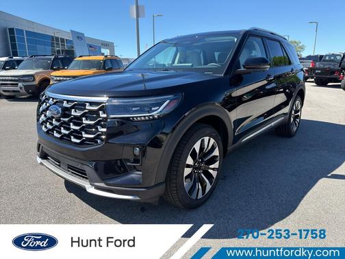 Agate Black Metallic 2026 Ford Explorer Platinum