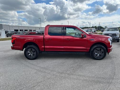 Rapid Red Metallic Tinted Clearcoat 2025 Ford F-150 Lightning LARIAT