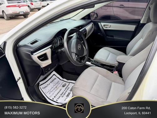 Super White 2016 Toyota Corolla LE Plus